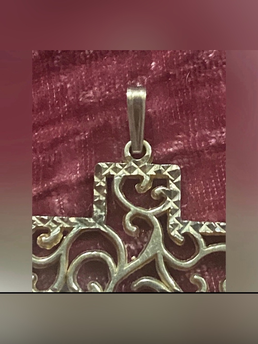 Large Sterling Silver Ornate Cross Pendant #7842 - Picture 2 of 13